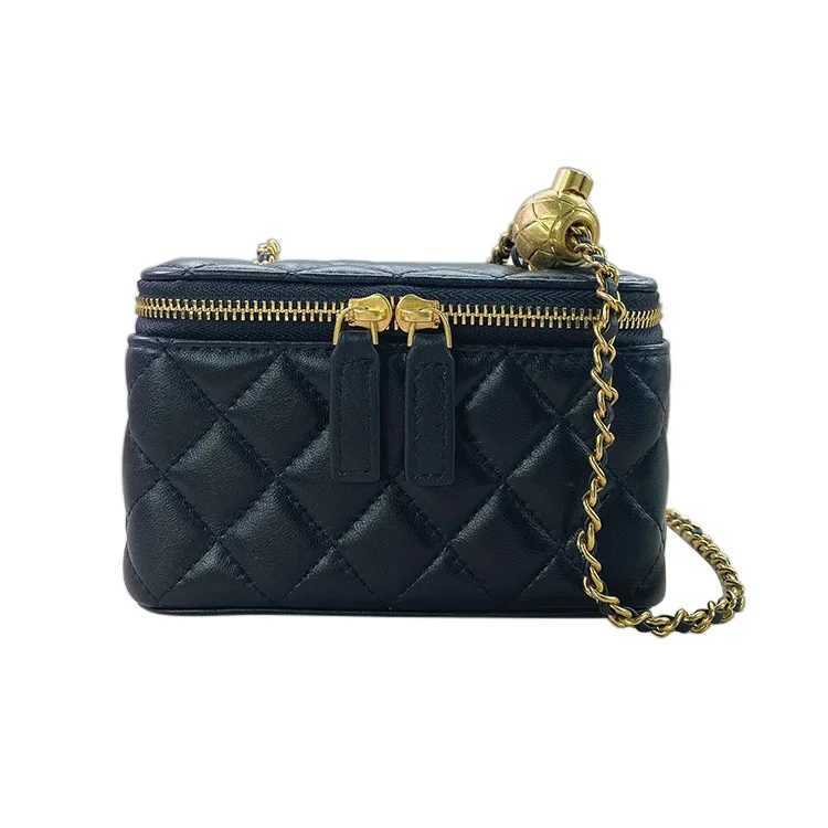 Hot Sale Of The Season New Mini Leather Womens Bag Metal Ball Chain Crossbody Bag Single luxury bag Shoulder Bag Hip Hop Style round Barre W251029