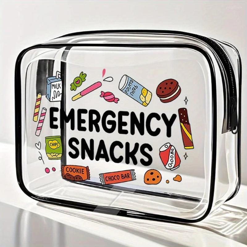 Cosmetic Bags Clear Snack-themed Bag.