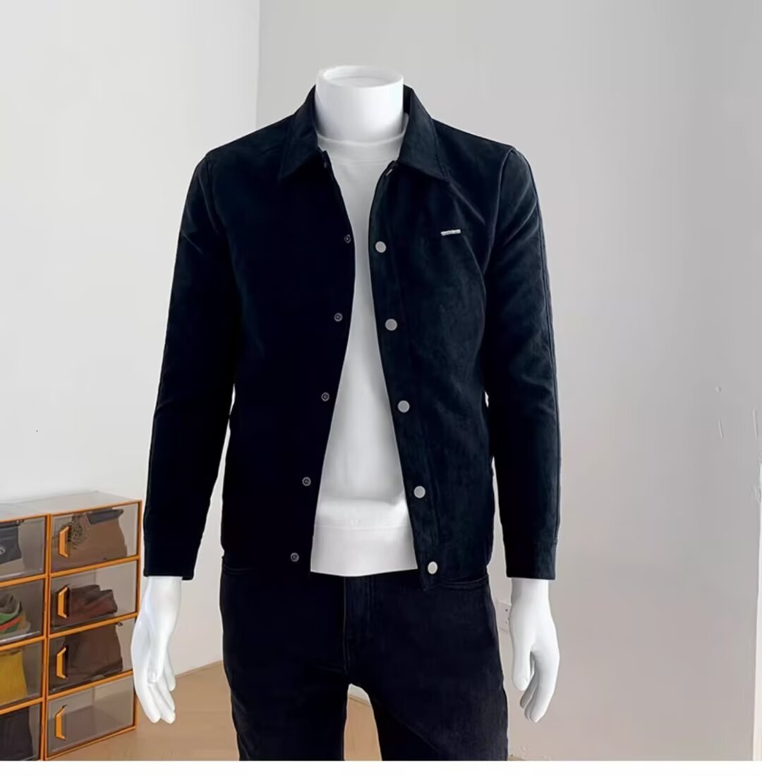 Suede Jacket For Designer Jacket Men New Spring And Autumn Trendy Turn-down Collar High-end Men's Casual Versatile Korean Style Top
