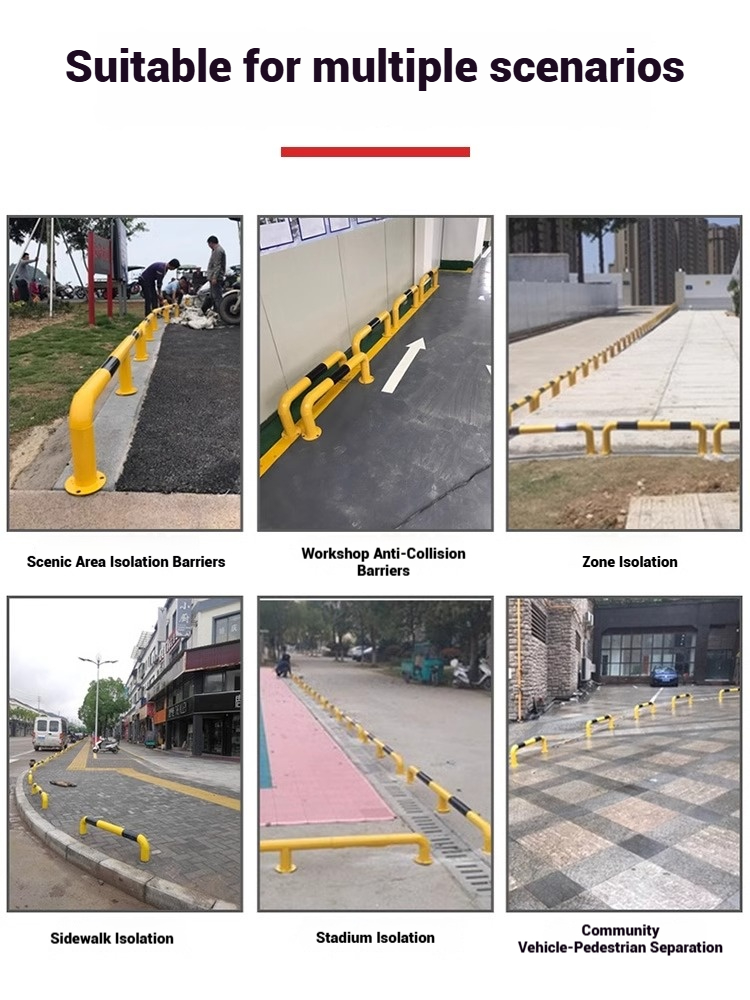 U-Shaped Crash Barrier M-Type Steel Pipe Reinforced Vehicle Barrier