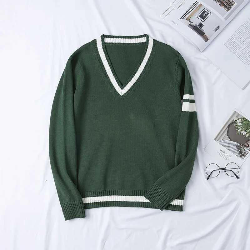 Japanese Fashion Jk School Uniform Cotton Thicken V Collar Knit Sweater 2021 Autumn And Winter New Female Jk Uniform Sweaters J251029