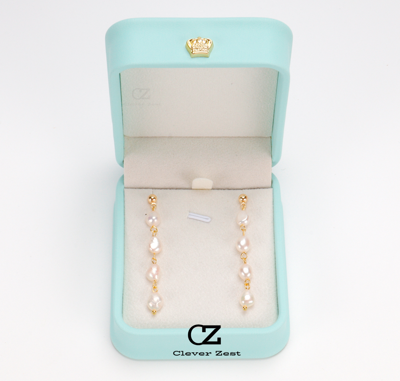 Natural White Rice-Shaped Pearl Long Fringe Earrings 14K Gold-Filled Fashionable Versatile Trend Anniversary Gift Bestie Gift