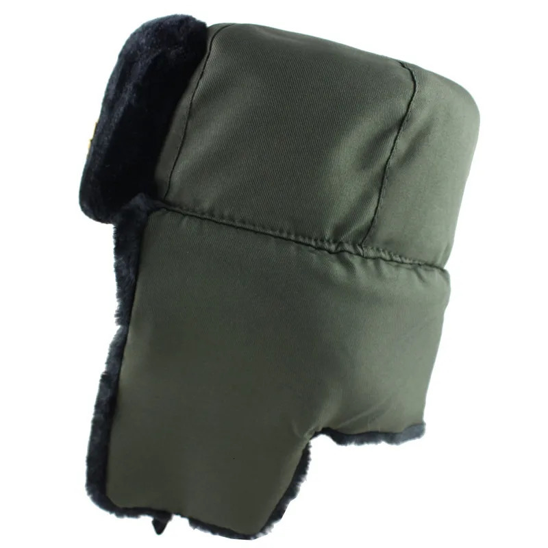 CAMOLAND Russian Ushanka Bomber Hats For Women Men Soviet Army Military Badge Winter Hat Thermal Faux Fur Earflap Snow Caps 251013