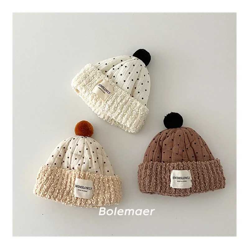 Winter Plush Warm Baby Hat Cute Pom Plush Baby Beanie Cap Kids Ear Protection Warm Kids Hat Soft Baby Bonnet Caps251028
