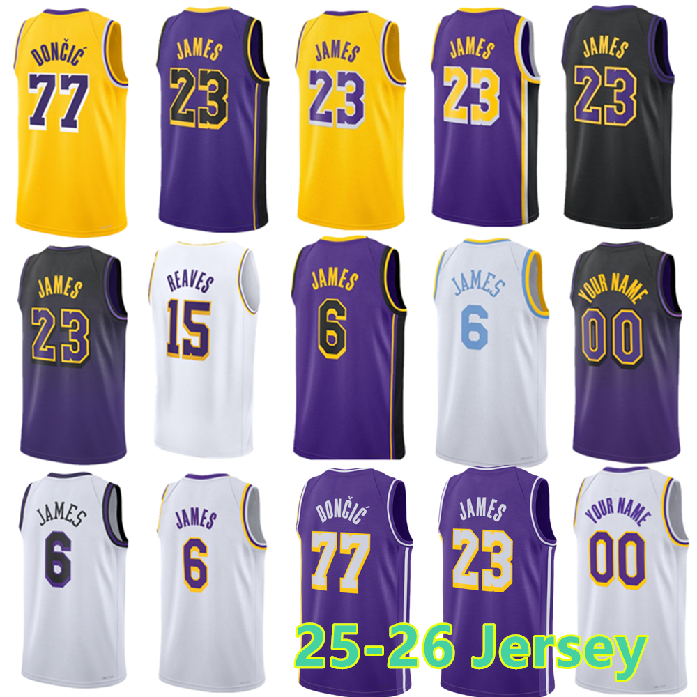 Custom Basketball Luka 77 Doncic 23 James Jersey 4 Knecht Vincent Rui Hachimura Austin Reaves LeBron Jerseys