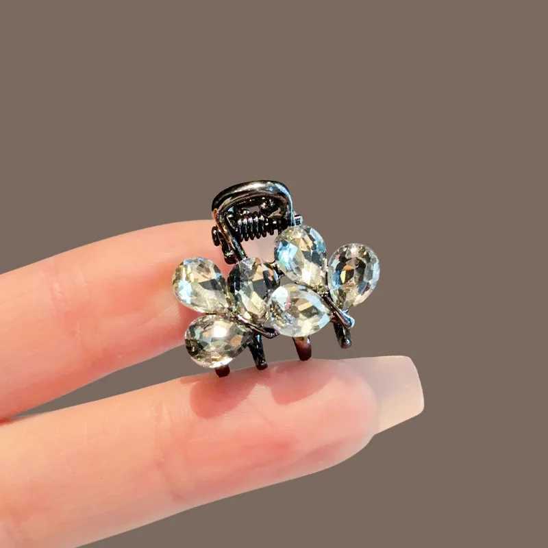 Mini Hair Claw Clips Korean Style Bangs Hair Holder Shiny Rhinestone Decor Hairpins Women Girls Daily Hair Jewelry AccessoriesW251028