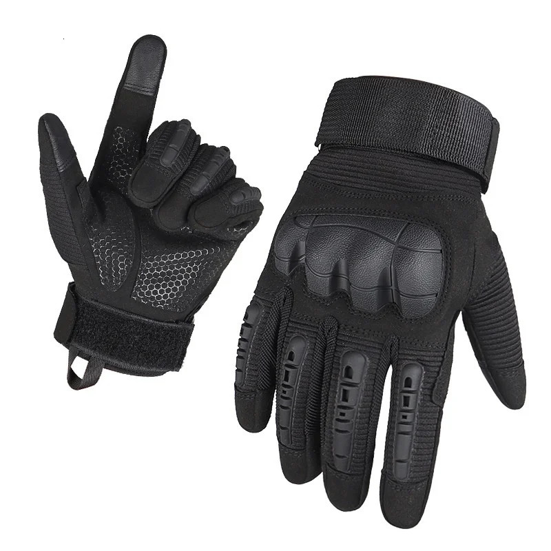 Touch Screen Tactical Full Finger Gloves Hard Rubber Paintball Airsoft Bicycle Combat Antiskid Cycling Work Glove Men 251013