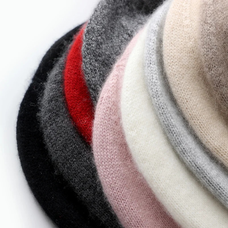 Winter Unisex 100 Cashmere Hats Outdoor Casual Keep Warm Solid Color Cashmere Knitted Beanie Hat Women Men Hedging Caps 251029