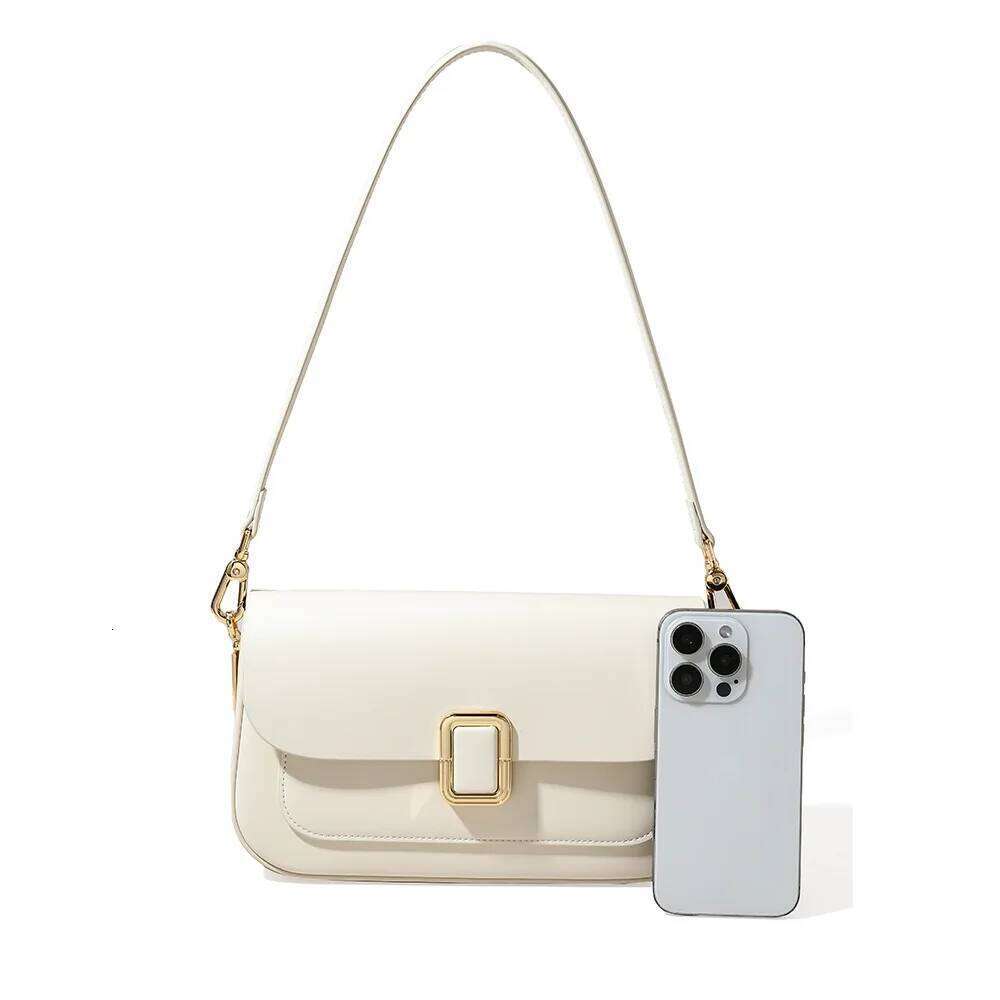 Cowhide Underarm New Niche Design French Vintage Crossbody Fashionable Ladies Single Shoulder Small Square Bag Suotong1029