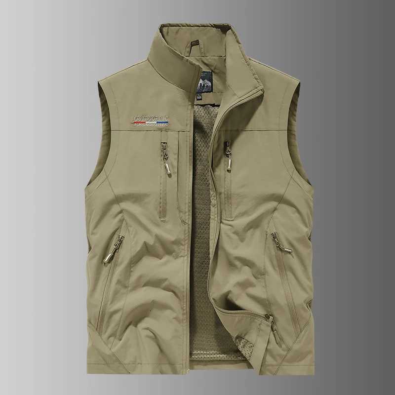 New High Quality AutumnWinter Outdoor Leisure Fishing Mens Warm Leather Vest Comfortable Fashion Plush Breathable Trendy Vest W251029