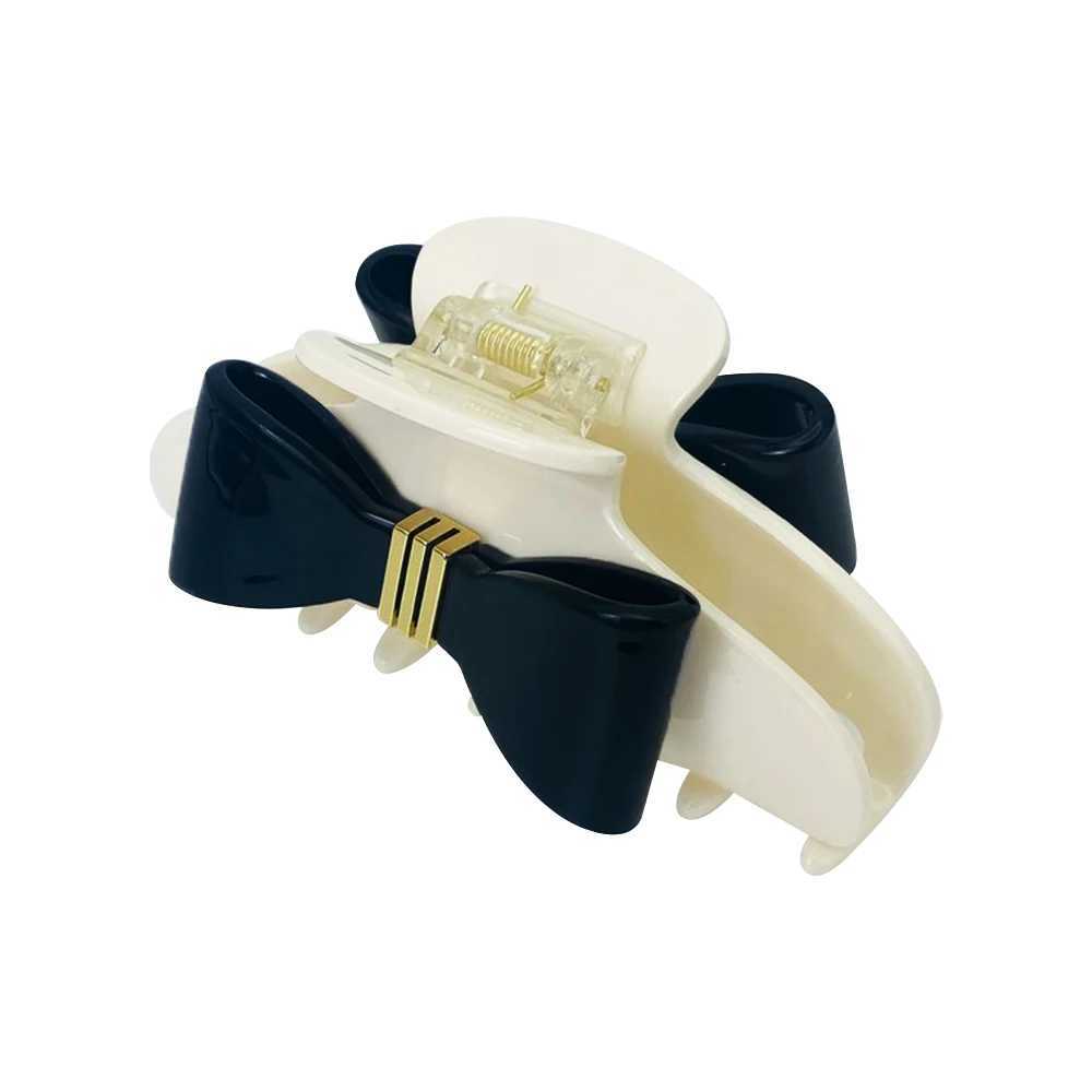 eManco Large Hair Clips Classic Hair Accessories Two Color Ribbon Italian Style Gift for Her Valentines Day Mothers DayW251028