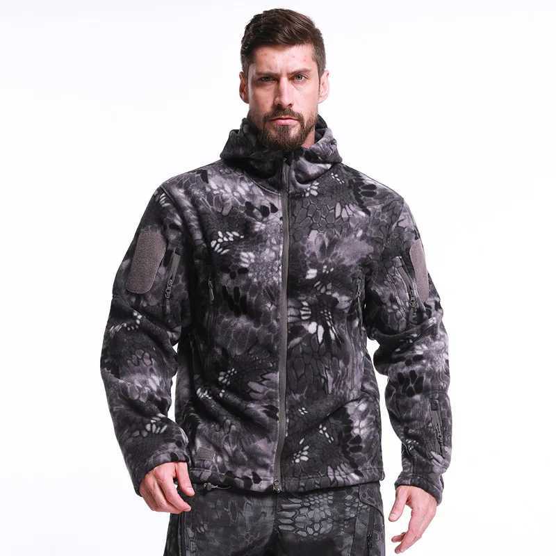 Autumn Winter Warm Fleece Tactical Jacket Men Outdoor Hiking Sports Heated Jackets Camouflage Hooded Coat Inner Tops Work Wear J251029