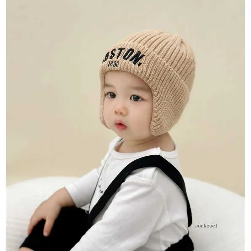 Children Hats Fall and Winter Knitted Wool Hat Boys Warm Windproof Ear Protection Hat Girls Set Head Cap Baby Hat Beanie251028