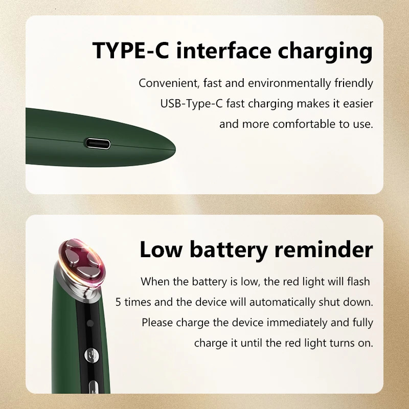 Eye Massager EMS Compress Vibration AntiWrinkle Eye Massage Pen Dark Circles Removal Eyes Cream Infusion Beauty Care Tools 251027