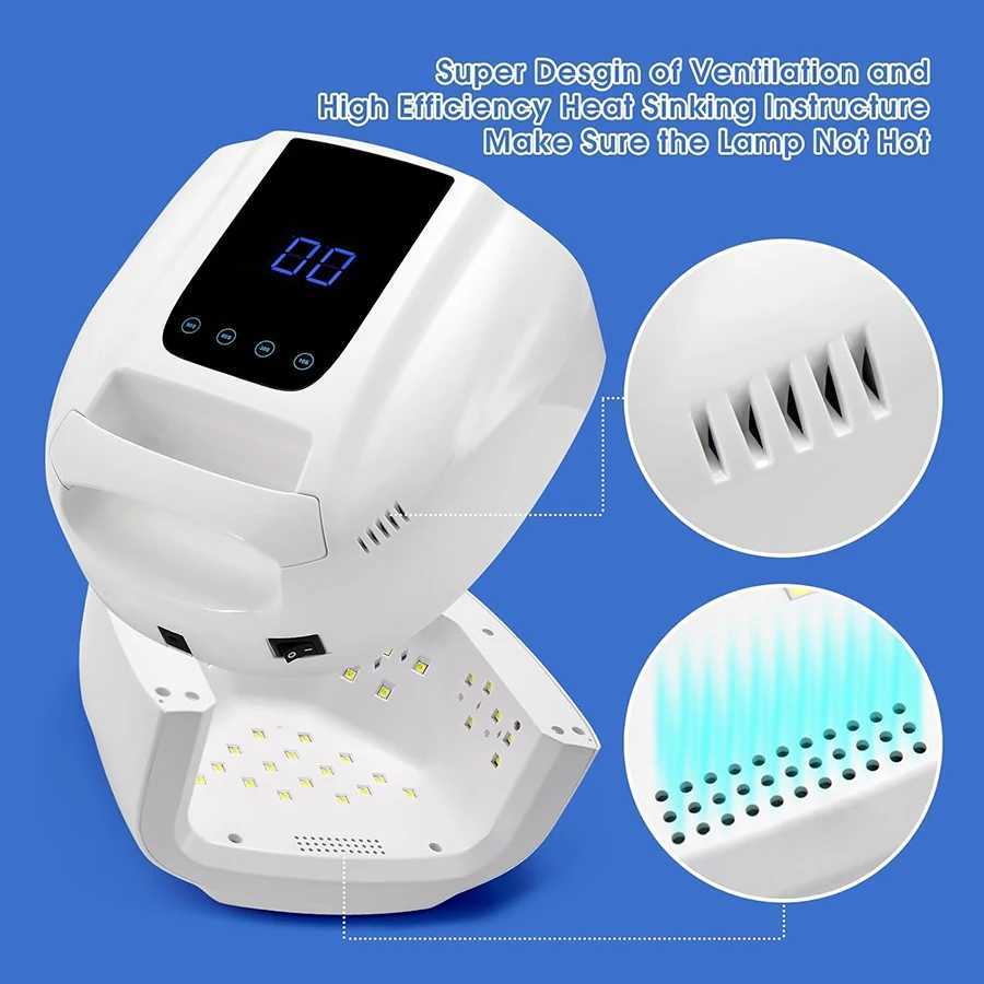 Not Rechargeable Nail Lamp with Handle Professional Gel Polish Dryer Pedicure Machine White Light Source Nail UV LED Lamp J251115
