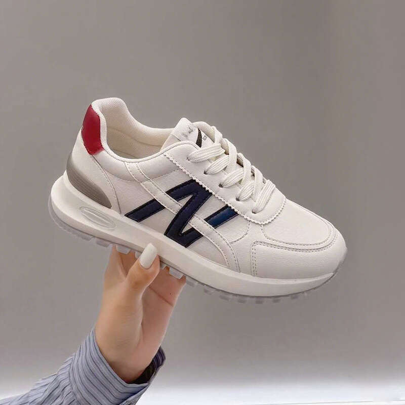 Genuine Leather White Sneakers for Women 2025 Summer New Versatile Casual Sports Lightweight Breathable Cushioned Shoes