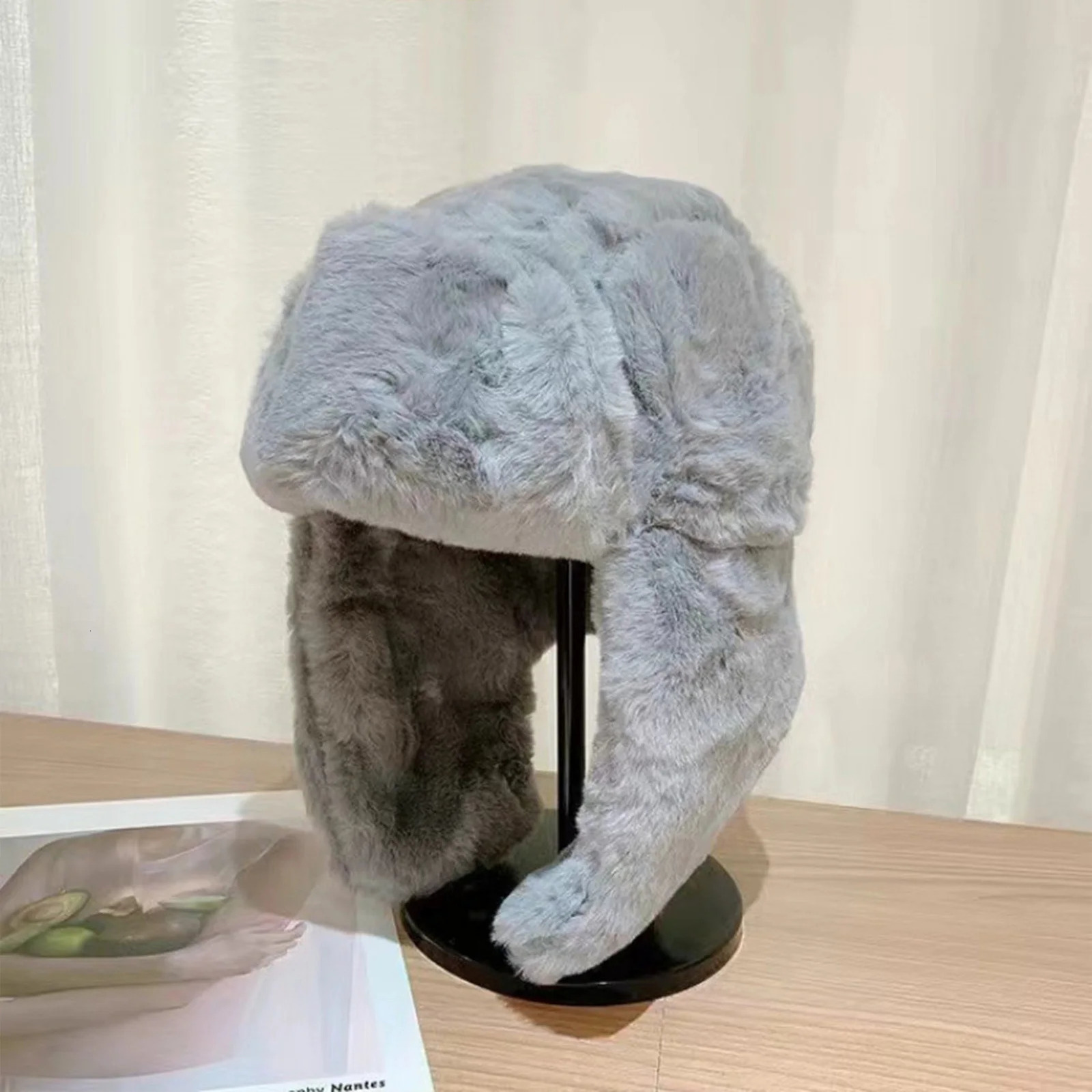 Soft Plush Winter Riding Hat Outdoor Cycling Warm and Cold Plush Hat for Outdoor Fishing Trip Shopping 251029