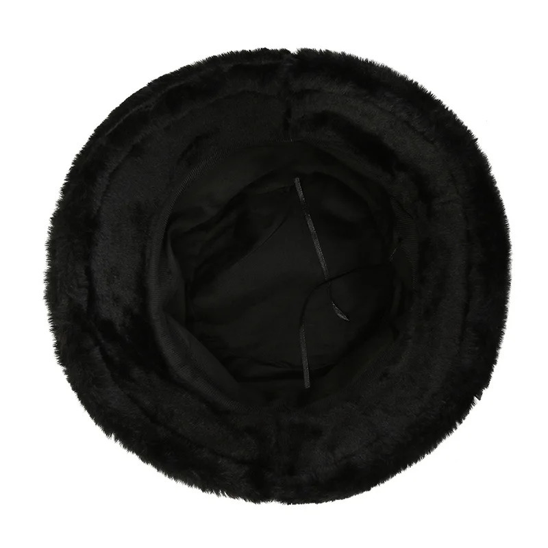 Women Warm Thick Bucket Hats Cool Panama Lady Autumn Winter Outdoor Solid Color Fisherman Cap Hat For Women 251029