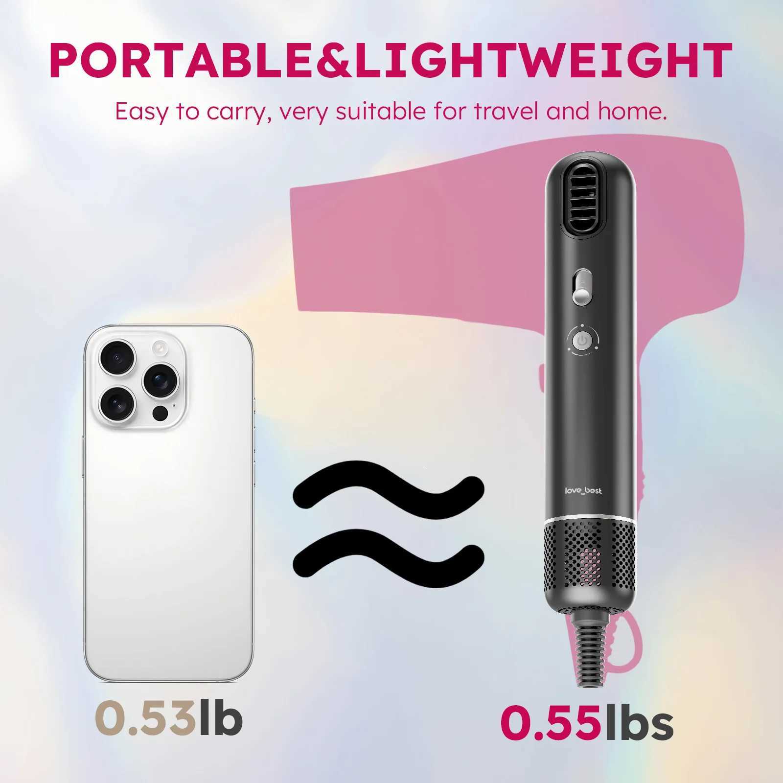 Portable Travel Hair Dryer Lightweight QuickDry Compact Size for Men And Women W251029
