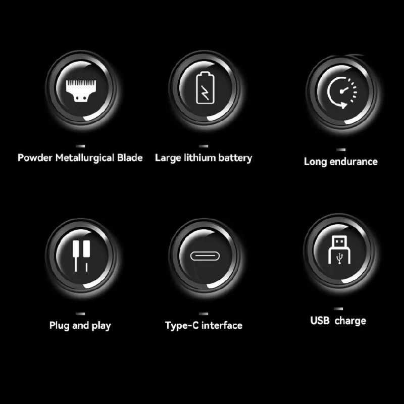 Kemei Barber High Speed Motor 9000 RPM Electric Hair Clipper Rechargeable Professional Hair Trimmer With Charging baseKM1763 Z251029