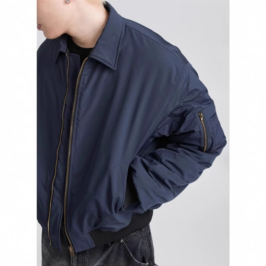 American Style Vibe Turn-down Collar Flight Jacket Men's Spring And Autumn New Trendy Brand Designer Jacket Casual Versatile Coat Top