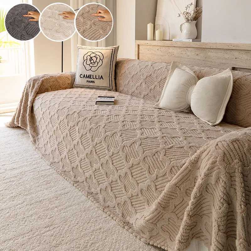 1PCAutumn and winter plush sofa towel thickened anti slip all season universal living room sofa towel C251028