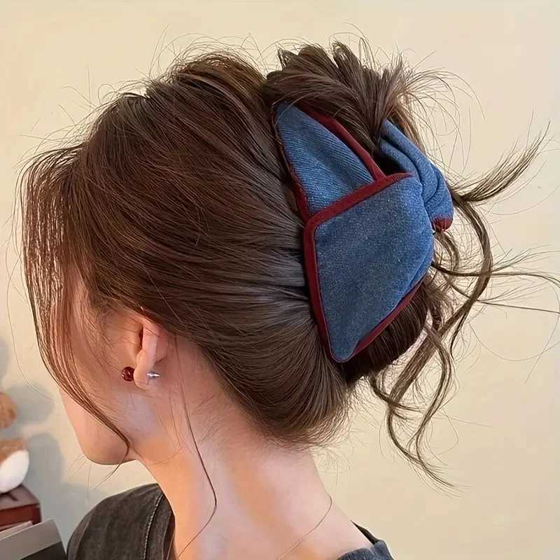 Single Vintage Hair Clip Bow Retro Elegant Hair Accessory for Ponytails Updos NoSlip Hair Claw Clip for WomenW251028