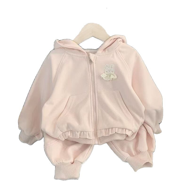 Designer Women's Set Spring and Autumn Fashion Baby Girl hooded sweatshirt jacket long pants two-piece set hoodie