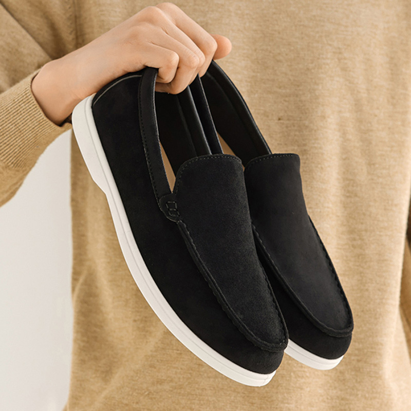 Men's Casual Shoes Suede Leather Loafers Classic British Style Luxury Men Shoes Lightweight Soft Moccasins Male Slip on Driving Flats