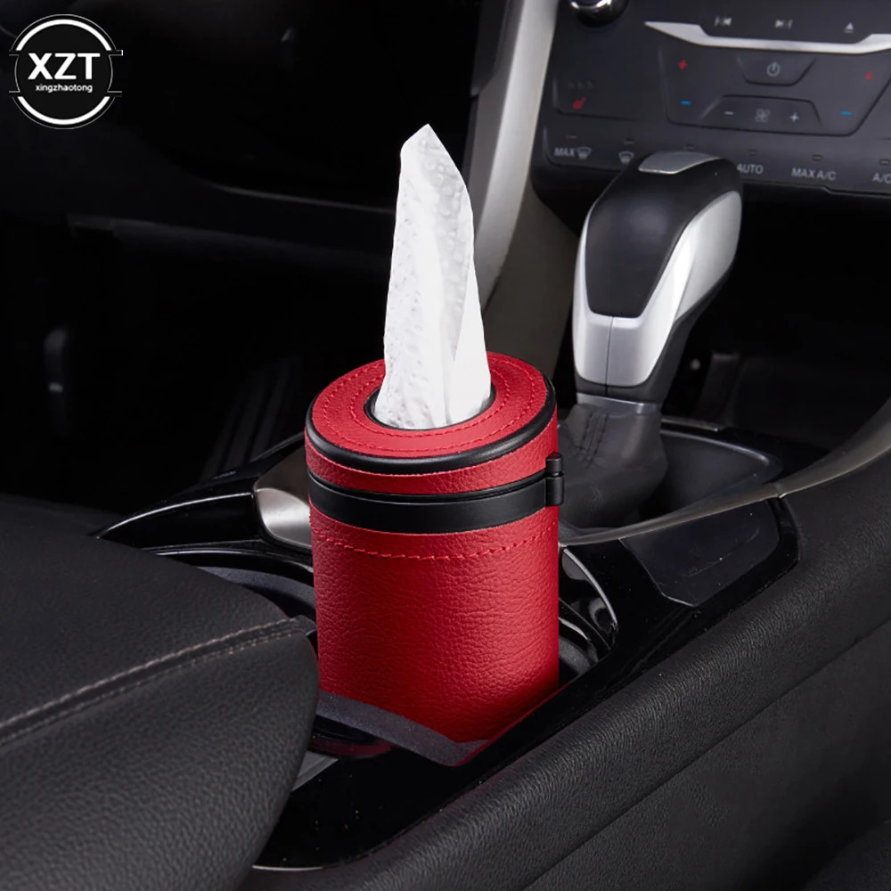 Multifunction Car Tissue Box Cover Holder Auto Round Paper Tube Safety Broken Window Tissue Cup with Safety hammer Auto Interior 251029