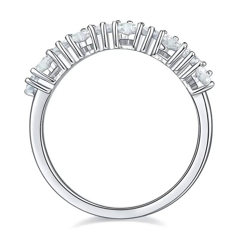 Fancy Cut Wholesale Wedding Band in 925 Sliver Colorless Moissnaite Engagement Ring Heart Cut Moissanite Ring for Women