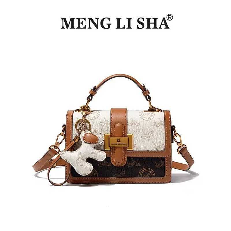 Menglisha Womens Handbag 2024 SpringSummer New Contrast Color Handbag High end Designer Single Shoulder Crossbody Bag W251029