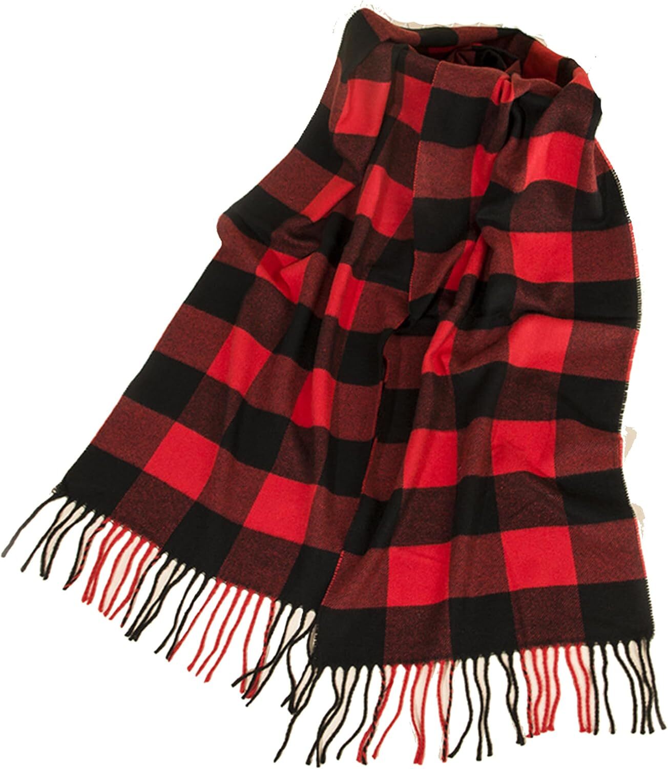 Custom Women Men Tartan Red Check Christmas-Scarf Winter Soft Warm Buffalo Plaid Long Scarves Scottish Lattice Wraps 72x12 in