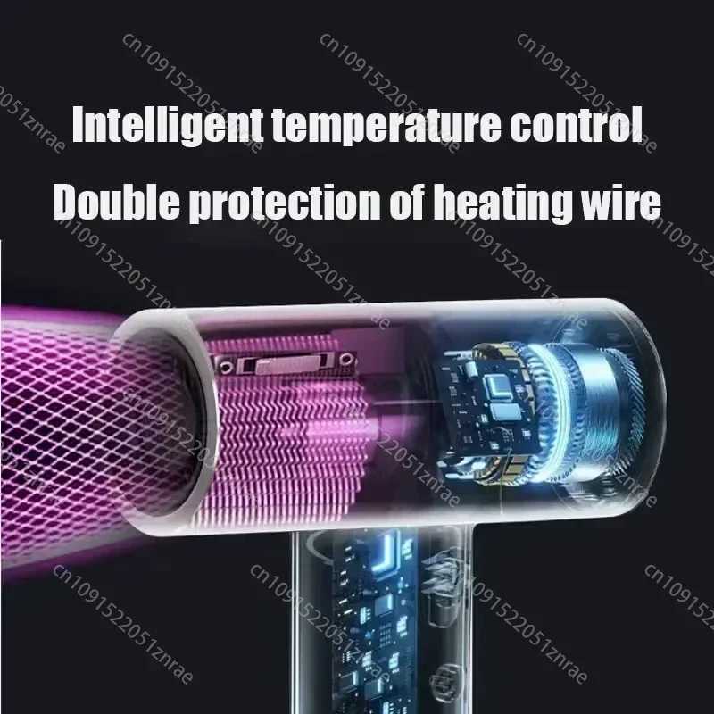 Super Portable USB Charging Wireless Hair Dryer 00000RPM High Wind Powerful ColdHot Air Styling Tools LED Display W251029