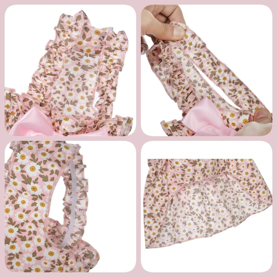 1pc Cat Skirt Pet Dress Dog Summer Dress Romantic Style With Pink Floral Print Small Dog Clothes Pet Clothing Chihuahua Skirt 251029