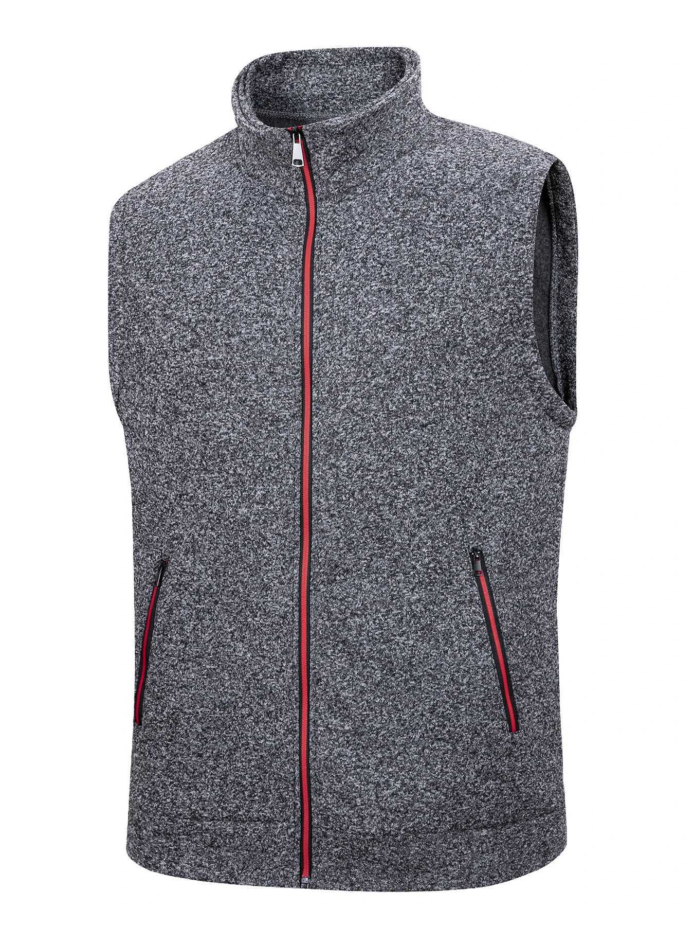 Mens Solid Color Casual Jacket Sleeveless Vest Spring Autumn Zipper Breathable Vest Travels Work Multipockets Waistcoat W251029