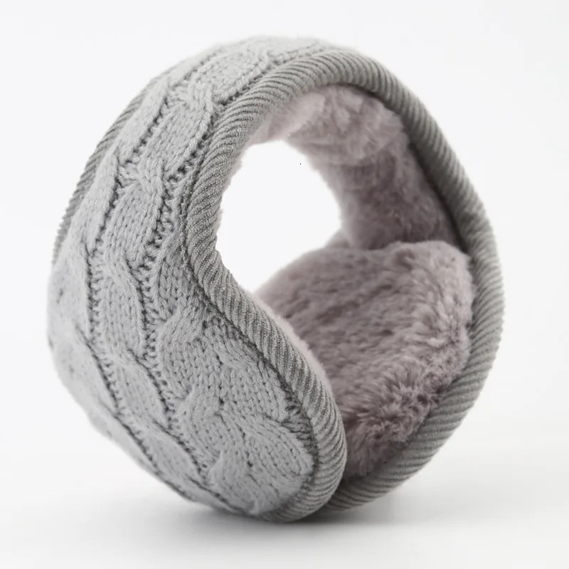 Unisex Warm Knit Earmuffs Ladies Winter Pure Color Outdoor Ski Snow Cycling Foldable Earwarmer 251029