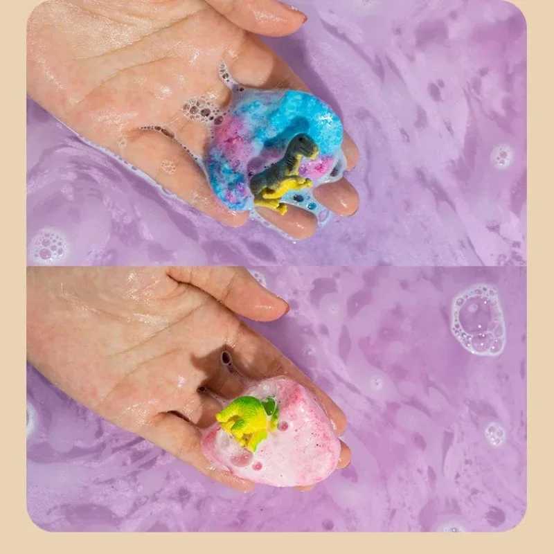 Dino Egg Spa Surprise Bath Bombs for Kids Gentle Exfoliation Deep Moisture Skin Nourishment w Random Dino ToyHandmade L251029
