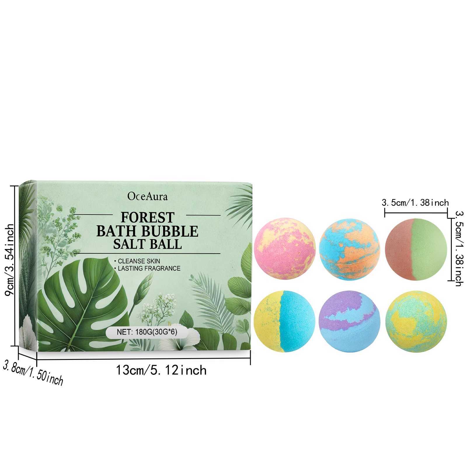 Oceaura 6pcs Aromatherapy Bath Bomb Ball Floral Scent Skin Smooth Relaxing Spa Bath Moisturize Stress Relief Bubble Shower Balls L251029