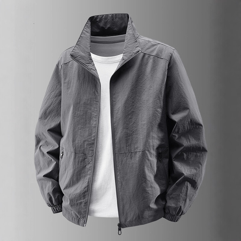 New Men's Spring Designer Jacket And Autumn Outdoor Jacket Casual Jacket Men's Sports Top Stand Collar Quick-dry Thin Men's Clothing