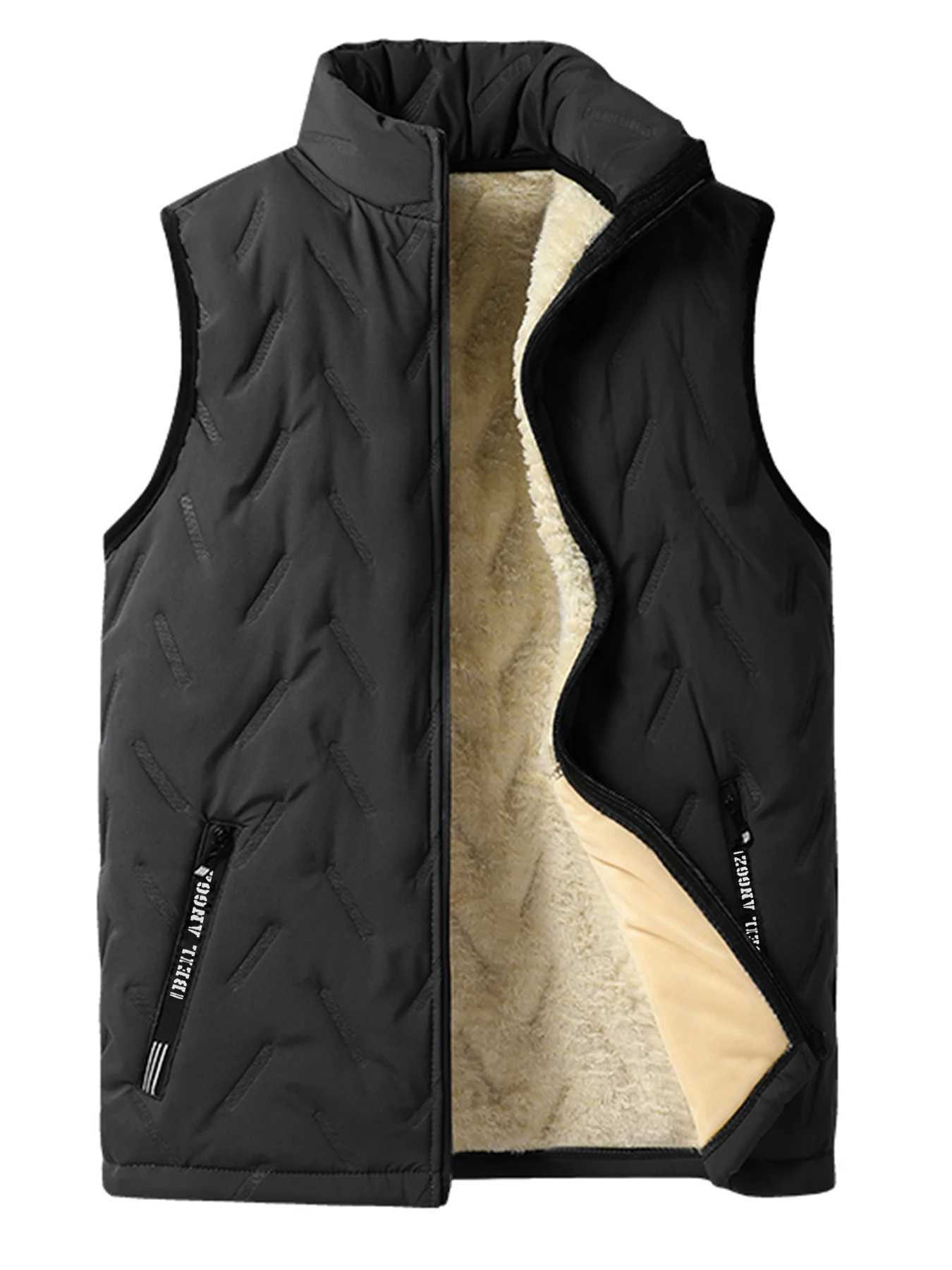 Autumn and Winter Thickened Warm Vest Autumn and Winter Style Coat Windproof and ColdProof Warm Top W251029