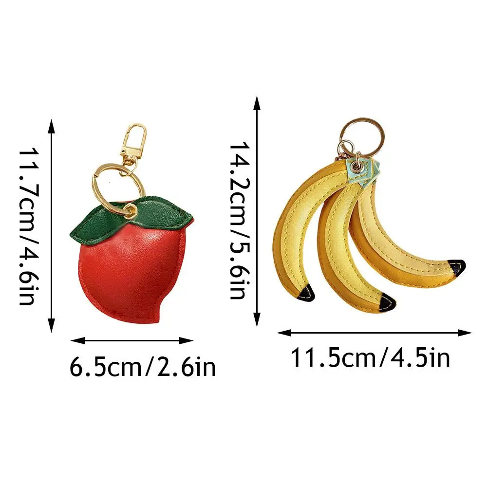 Leather Keychain Holder Girls Bag Charms Shoulder Bag Keychain Bags Accessories Waterproof Fruit Key Ring Bag Hanging Ornaments 251029