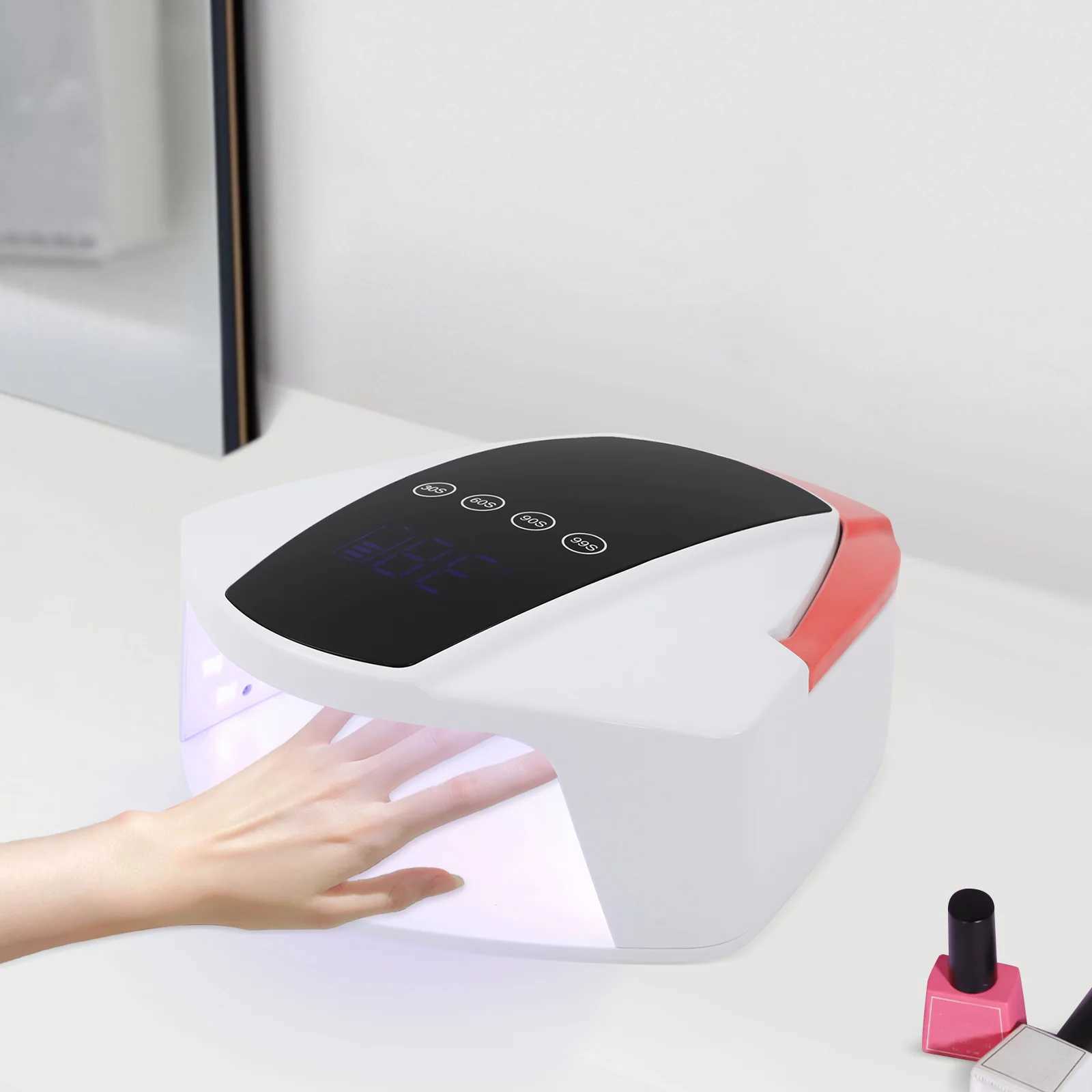 96W ABS Rechargeable Nail LampWhite Red Black Automatic Sensor UV LED Nail Dryer Tabletop24279cm for HomeNail Stores J251115