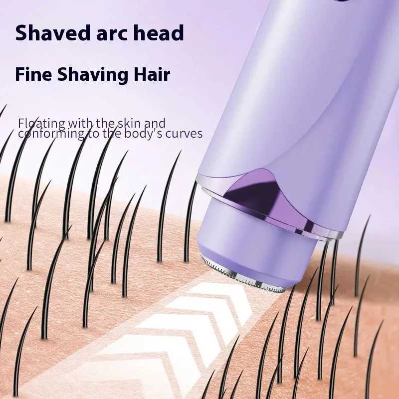 Multifunction epilator for women double razor head USB rechargeable face beard legs body underarm bikini electric shaver J251117