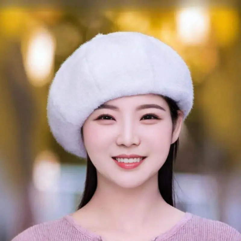 Retro Beret Hat Autumn Winter Women British Hepburn stylish Artist Painter Hats Thick Warm Woolen Pumpkin Beanies Cap 251029