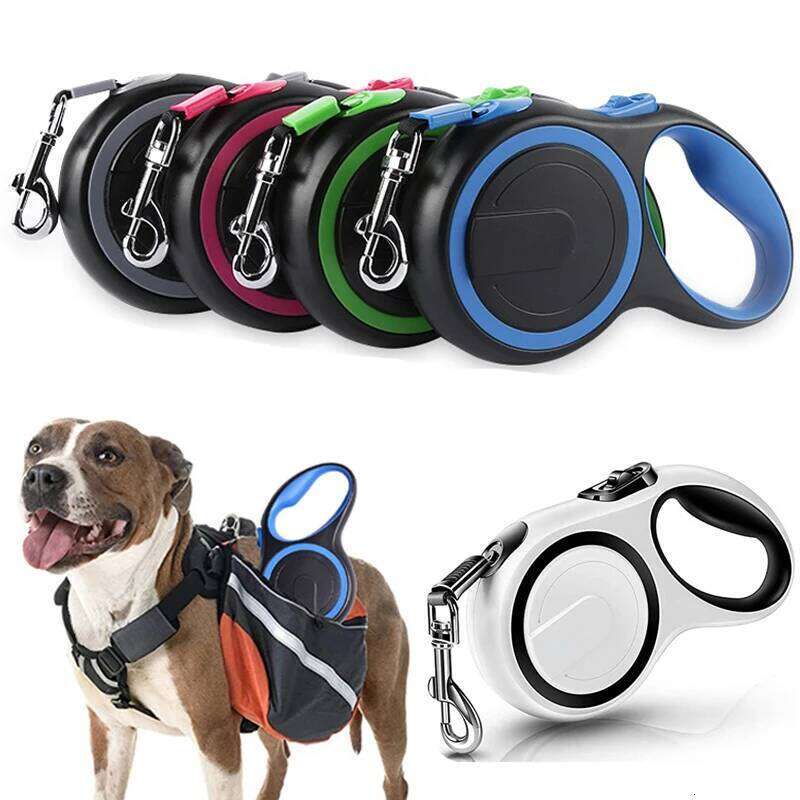 3/5/8M Pet Dogs Extending Durable Nylon Automatic Retractable Doggy Leash Leads for Small Medium Large Dog Walking Supplie
