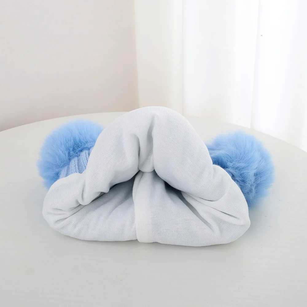 Spring Autumn Winter Baby Hat Cute Baby Double Ball Hat Korean Knitted Hat 02 Year Old Childrens Hat251028