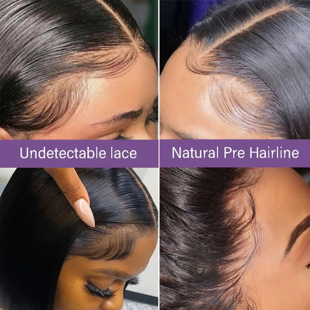 180density 360 lace Short Pixie Cut Wig Bob Lace Front Human Hair Wigs Transparent Straight Wigs For Women Pre plucked