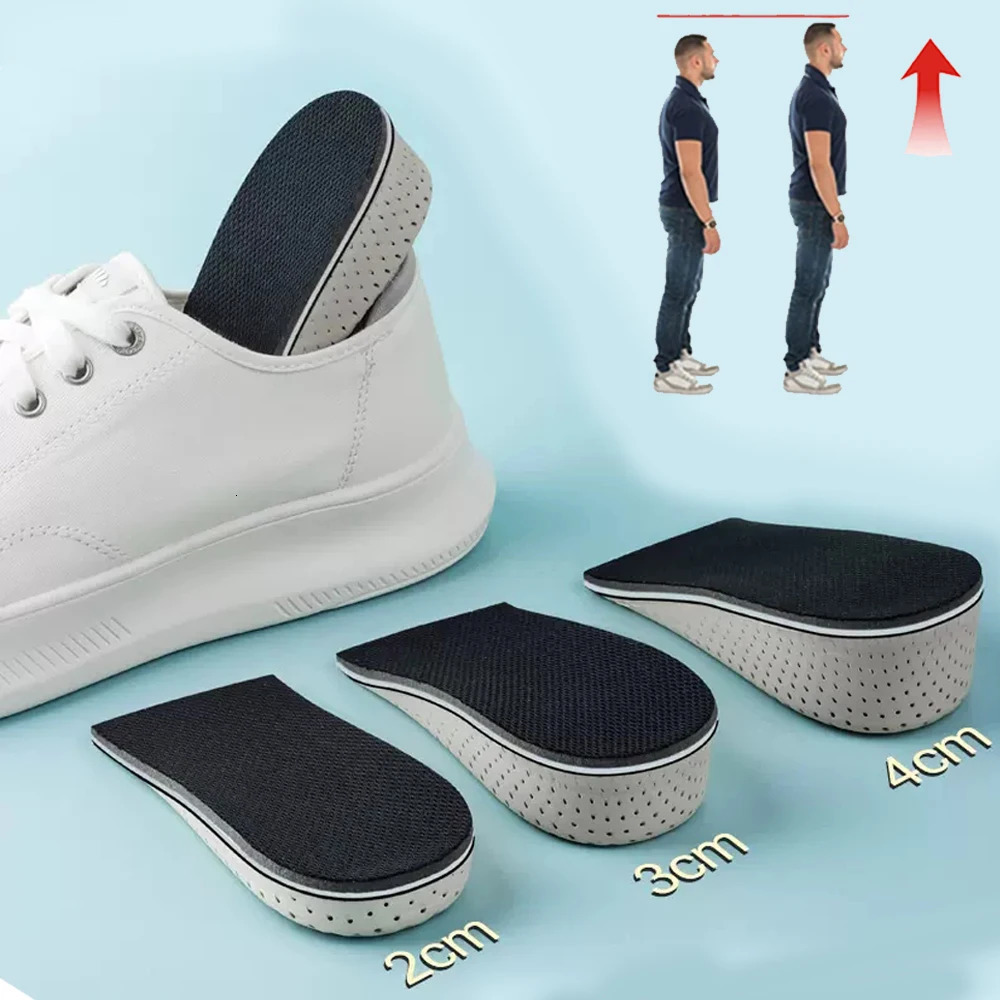 24cm Memory Foam Insoles for Shoes Men Height Increase Templates Breathable Sweatabsorbent Insoles for Feet Running Accessorie 251029