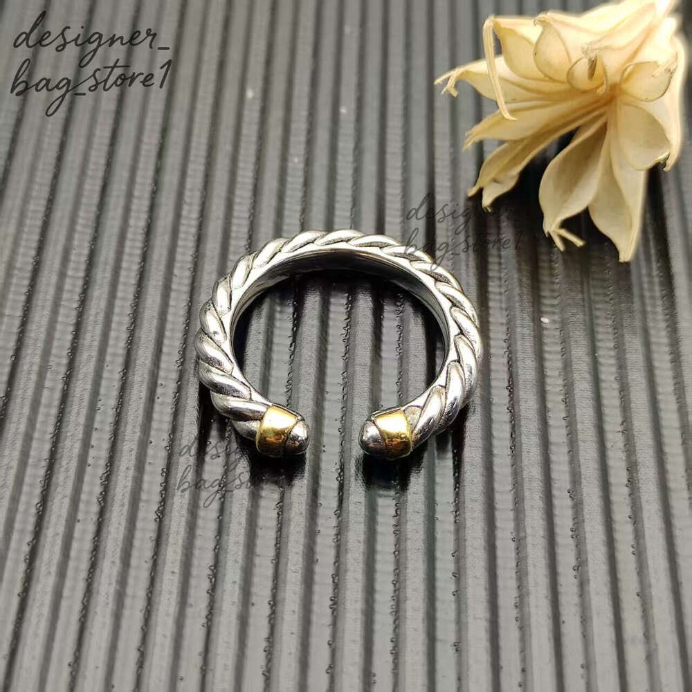 Davidlys Yurmanly Ring Designer For Women Men High Quality Wedding Rings Cable Collection Vintage Ethnic Loop Hoop Punk Designer Popular Brand Davidlys Ring Fc9
